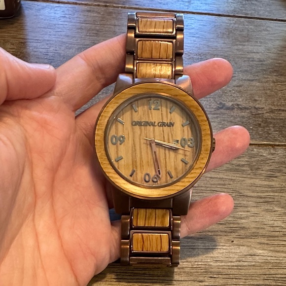 Original Grain Wood and Metal Watch 43mm - Picture 1 of 2